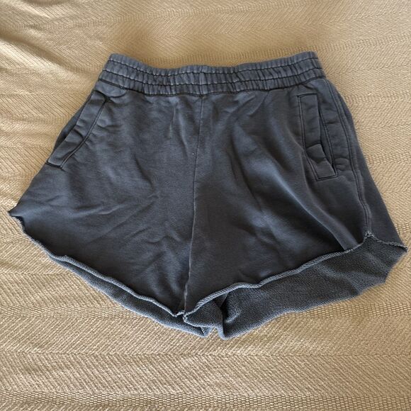 Aerie Sweatshorts Womens Size Small Charcoal Gray Drawstring Athleisure Gym - Picture 2 of 7